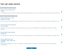 Tablet Screenshot of funcarseatcovers.blogspot.com