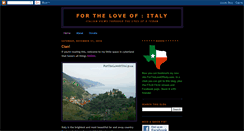 Desktop Screenshot of fortheloveofitaly.blogspot.com