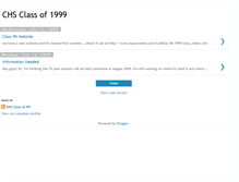 Tablet Screenshot of chsclass99.blogspot.com