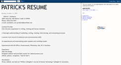 Desktop Screenshot of patrickresume.blogspot.com