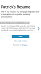 Mobile Screenshot of patrickresume.blogspot.com