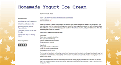 Desktop Screenshot of homemade-yogurt-ice-cream.blogspot.com