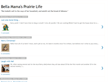 Tablet Screenshot of bellamamasprairielife.blogspot.com