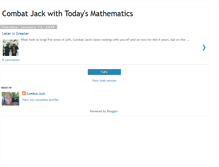 Tablet Screenshot of combatjackwithtodaysmathematics.blogspot.com
