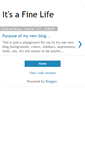 Mobile Screenshot of itsafinelifetoo.blogspot.com