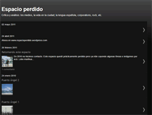 Tablet Screenshot of espacioperdido.blogspot.com