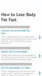 Mobile Screenshot of howtolosebodyfatfast.blogspot.com