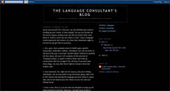 Desktop Screenshot of language-consultant.blogspot.com