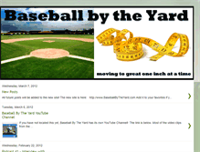 Tablet Screenshot of baseballbytheyard.blogspot.com