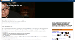 Desktop Screenshot of miscuatropalabras.blogspot.com