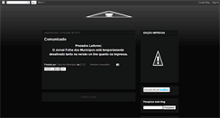 Desktop Screenshot of folhamunicipios.blogspot.com