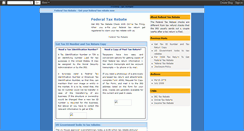 Desktop Screenshot of federaltaxrebate.blogspot.com