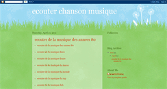 Desktop Screenshot of ecouter-chanson-musiquee.blogspot.com