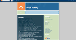 Desktop Screenshot of bcpslibrary.blogspot.com