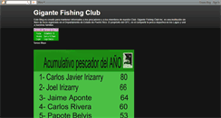 Desktop Screenshot of gigantefishingclub.blogspot.com