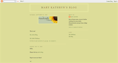 Desktop Screenshot of mary-kathryns-blog.blogspot.com