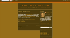 Desktop Screenshot of christinesbiblestudy.blogspot.com