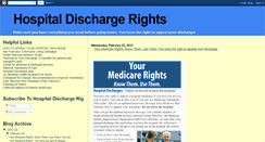 Desktop Screenshot of hospitaldischargerights.blogspot.com