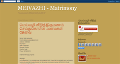 Desktop Screenshot of meivazhi-matrimony.blogspot.com