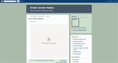 Desktop Screenshot of kindergentlernation.blogspot.com