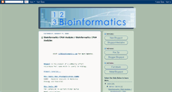 Desktop Screenshot of 123bioinformatics.blogspot.com