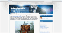 Desktop Screenshot of businesscontactlist.blogspot.com