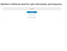 Tablet Screenshot of northerncalifornialandforsale.blogspot.com