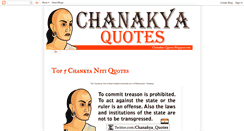 Desktop Screenshot of chanakya-quotes.blogspot.com
