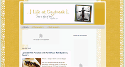 Desktop Screenshot of lifeatdaybreak.blogspot.com