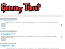 Tablet Screenshot of gamingtwist.blogspot.com