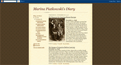 Desktop Screenshot of marinapiatkowskisdiary.blogspot.com