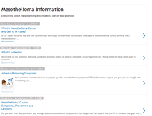 Tablet Screenshot of aboutmesotheliomainfo.blogspot.com