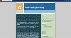 Desktop Screenshot of proclaimingsalvation.blogspot.com