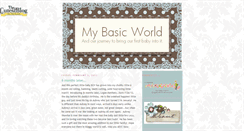 Desktop Screenshot of mybasicworld.blogspot.com