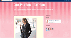 Desktop Screenshot of ourpassionfashion.blogspot.com