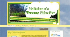 Desktop Screenshot of meditationsofateenagephilosopher.blogspot.com