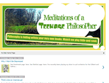 Tablet Screenshot of meditationsofateenagephilosopher.blogspot.com