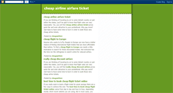 Desktop Screenshot of cheap-airline-airfare-ticket.blogspot.com