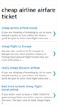 Mobile Screenshot of cheap-airline-airfare-ticket.blogspot.com
