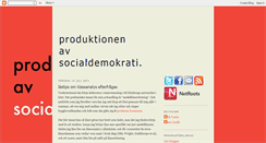 Desktop Screenshot of produktionenavsocialdemokrati.blogspot.com