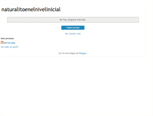 Tablet Screenshot of naturalitoenelnivelinicial.blogspot.com