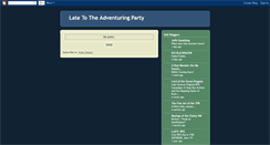 Desktop Screenshot of latetotheadventuringparty.blogspot.com
