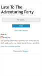 Mobile Screenshot of latetotheadventuringparty.blogspot.com