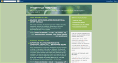 Desktop Screenshot of preserveourwatershed.blogspot.com