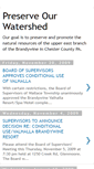 Mobile Screenshot of preserveourwatershed.blogspot.com