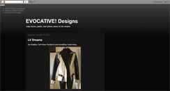 Desktop Screenshot of evocativedesigns.blogspot.com