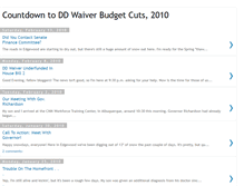 Tablet Screenshot of countdowntoddwaiverbudgetcuts2010.blogspot.com