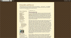 Desktop Screenshot of genocideandsoccer.blogspot.com