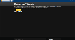 Desktop Screenshot of megamanxmovie.blogspot.com