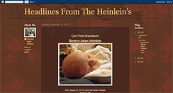 Desktop Screenshot of headlinesfromtheheinleins.blogspot.com